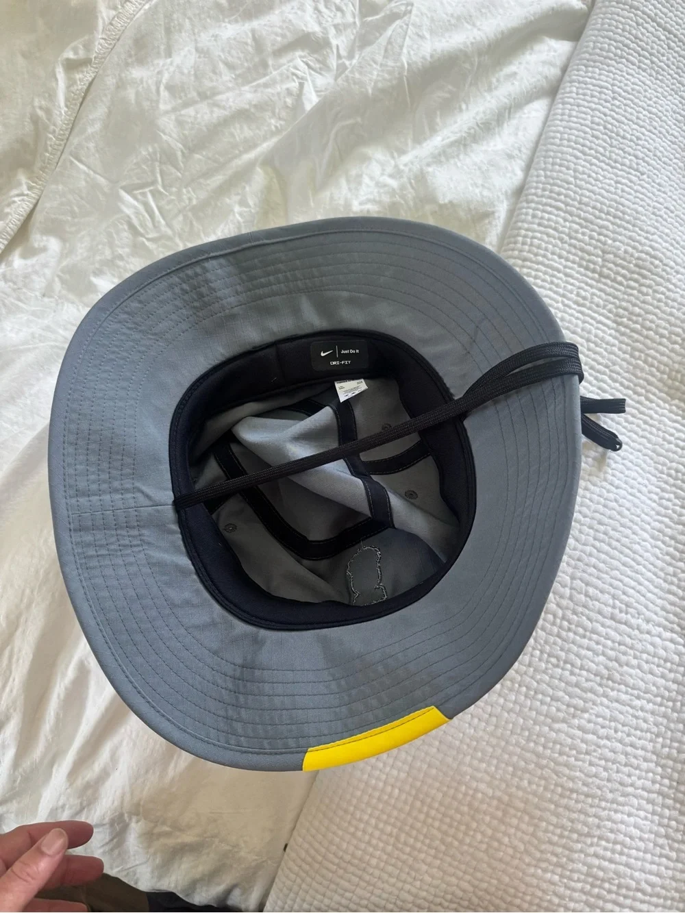 Nike Grey Bucket Hat with Yellow Accents and CBF Crest
